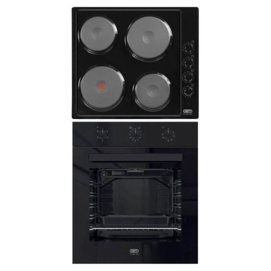 Defy Oven & Hob Combo (DBO483E + DHD398) - DCB838E - Black - Ismails Furnishers
