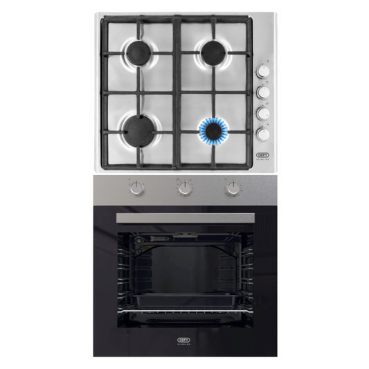 Defy Oven & Hob Combo (DBO484E + DHG133) - DCB843E - Black - Ismails Furnishers