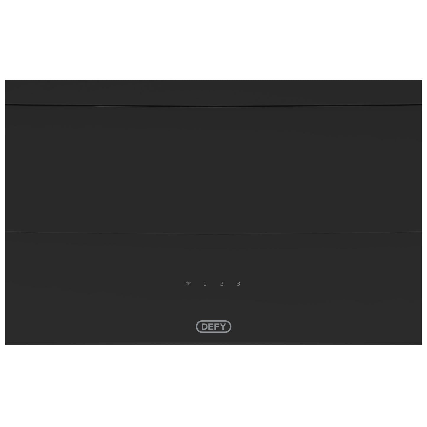DEFY 90cm Vertical Extractor - Black Glass - DCH900B