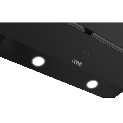DEFY 90cm Vertical Extractor - Black Glass - DCH900B