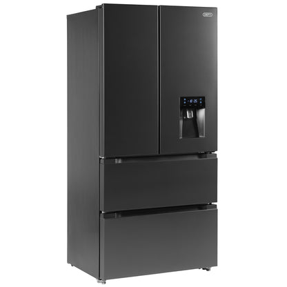 Defy 492lt French Door Side by Side Fridge/Freezer - DFF440 - Black