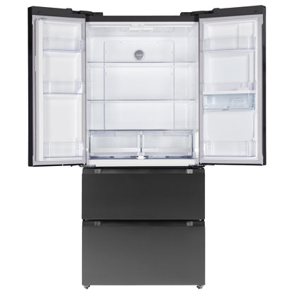 Defy 492lt French Door Side by Side Fridge/Freezer - DFF440 - Black