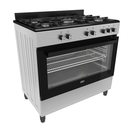 Defy 90cm 5 Burner Free Standing Gas/Elec Cooker - Stainless Steel - DGS902