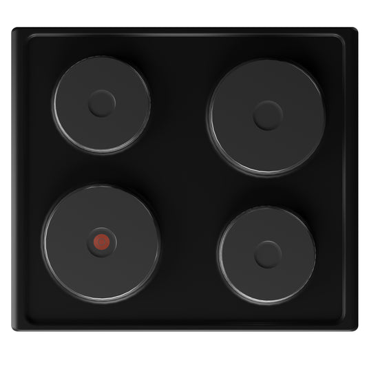 Defy 4 Solid Plate Built-in Hob Black - DHD332