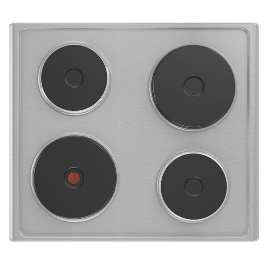 Defy 60cm 4 Solid Plate Built-in Hob Stainless Steel - DHD333