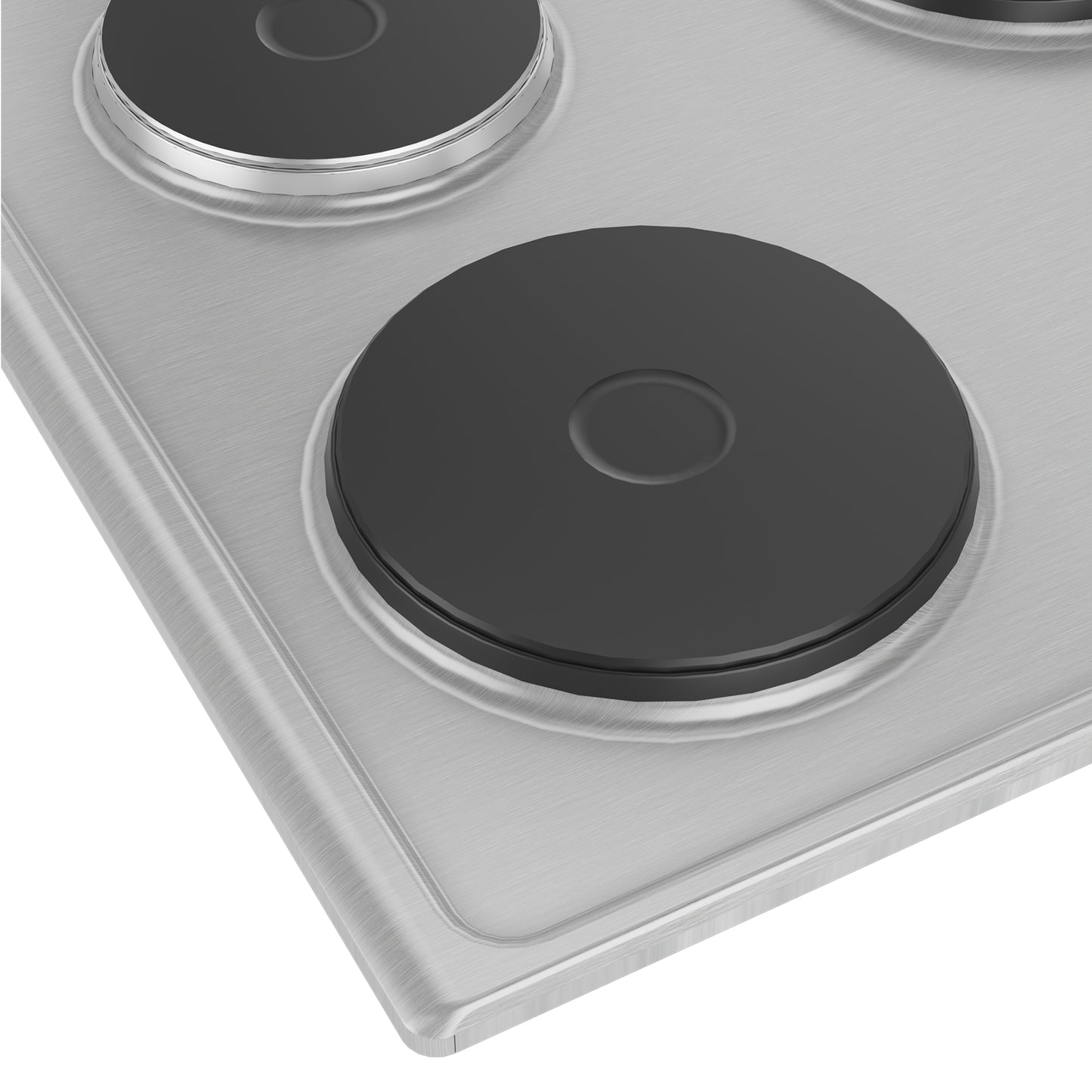 Defy 60cm 4 Solid Plate Built-in Hob Stainless Steel - DHD333