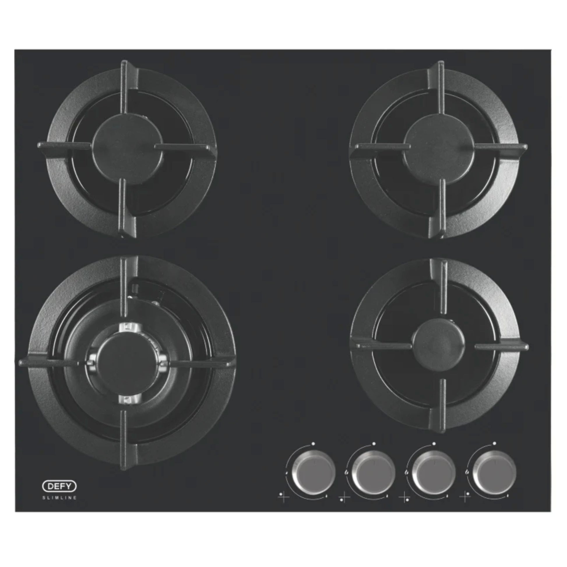 Defy 4 Burner Built-in Gas Hob - DHG604 - Black Glass - Ismails Furnishers