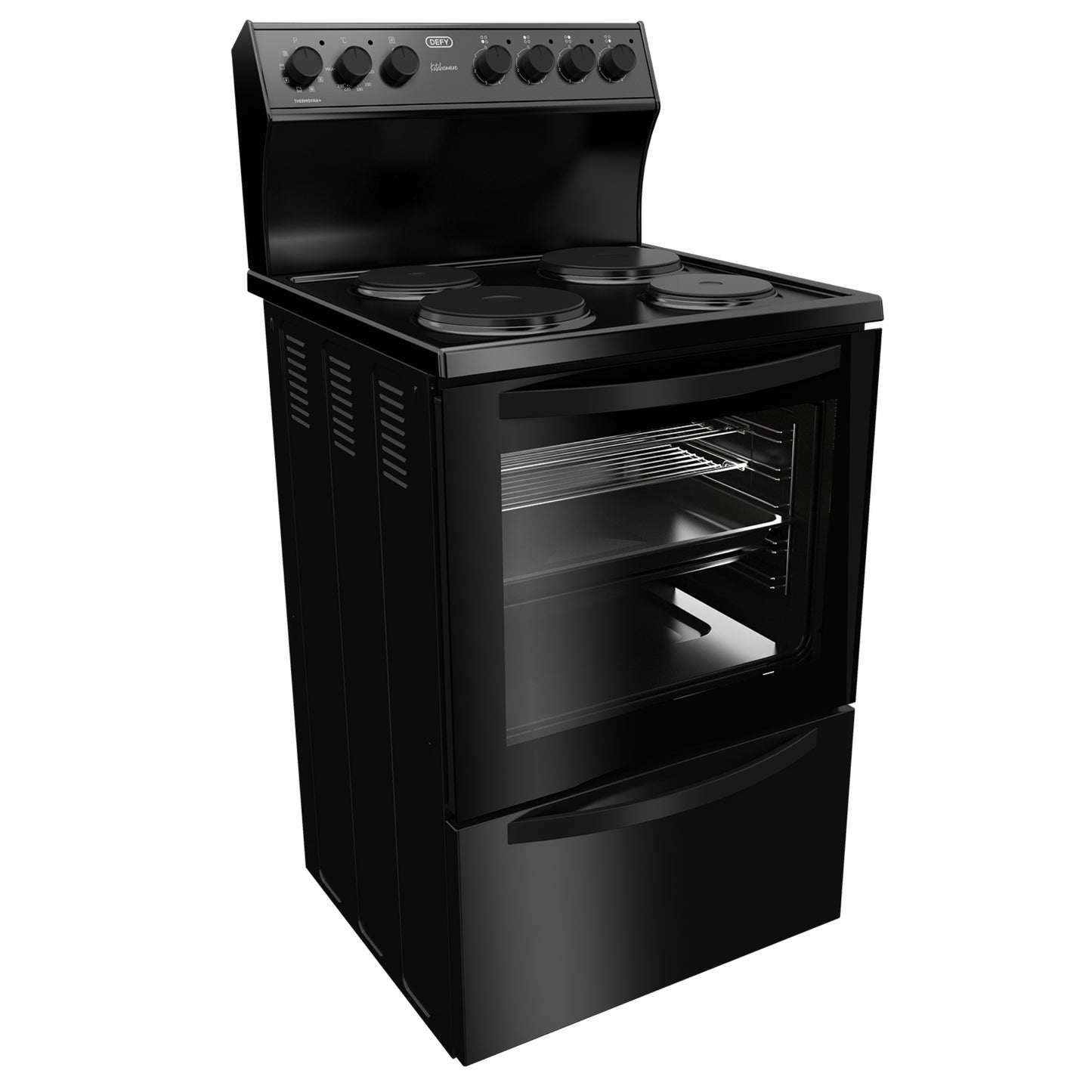 Defy 60cm 4 Plate Freestanding Stove - DSS697 - Black