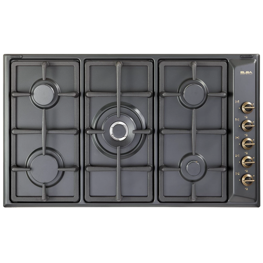 Elba Elio 90cm 5 Burner Gas Hob - Antracite - 02/EN95-545AND