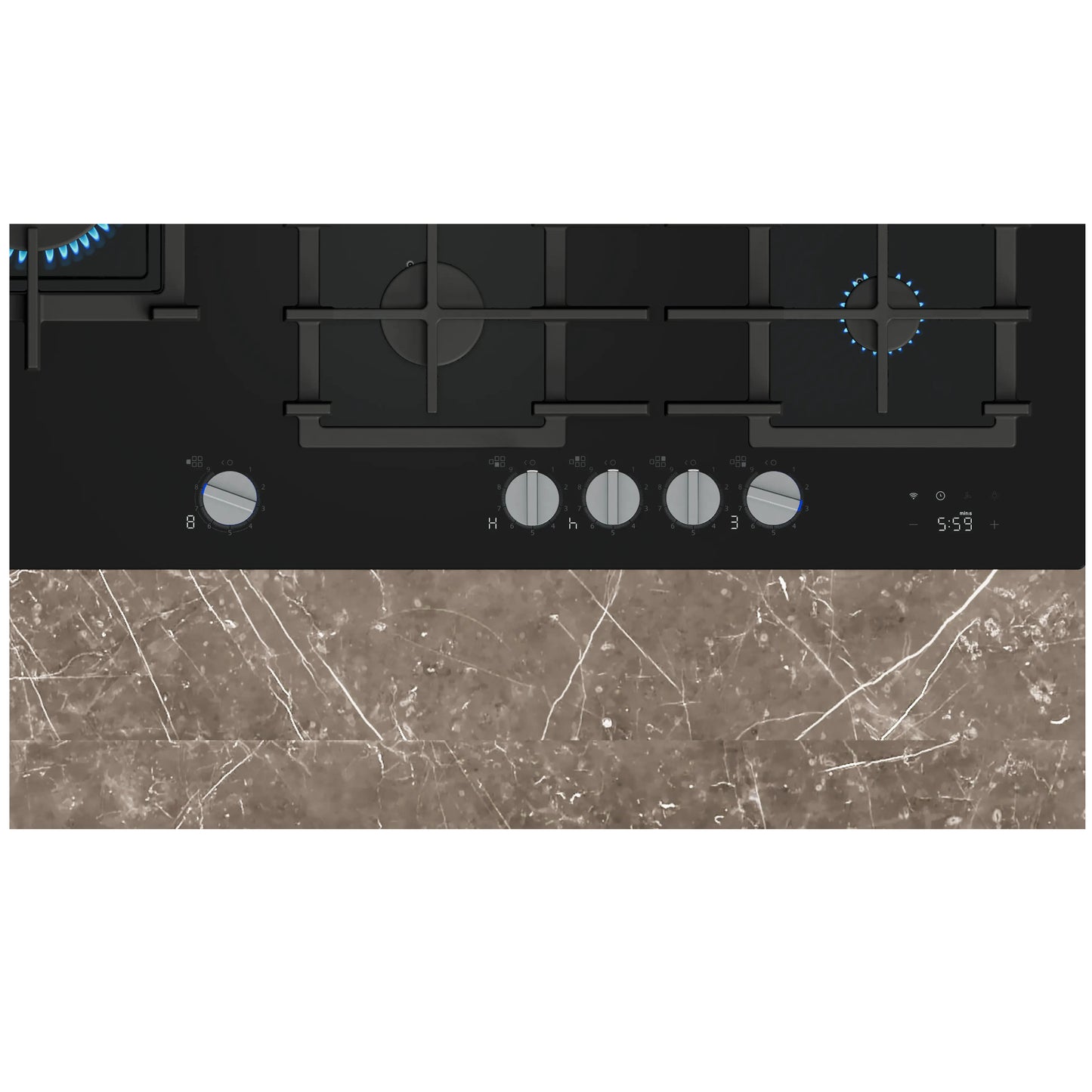Siemens iQ700 90cm 5 Burner Gas on Glass Hob - ER9A6SH40Z