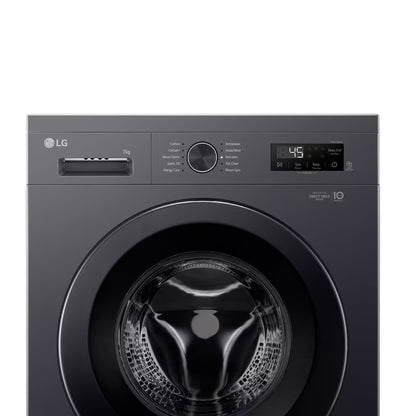 LG 7kg Front Loader Washing Machine - Black - F2Y1HYP6J