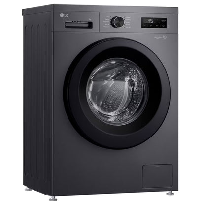 LG 7kg Front Loader Washing Machine - Black - F2Y1HYP6J