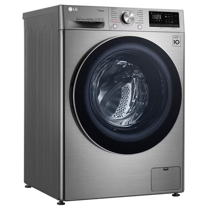 LG 10.5kg Front Loader Washing Machine - Platinum Black - F4V5RYP2T