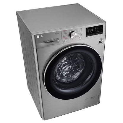 LG 10.5kg Front Loader Washing Machine - Platinum Black - F4V5RYP2T