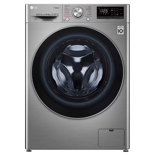 LG 10.5kg Front Loader Washing Machine - Platinum Black - F4V5RYP2T