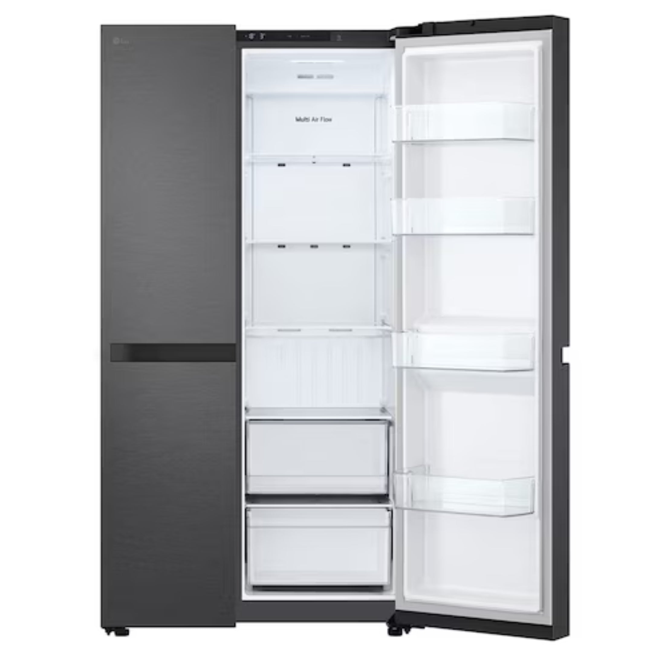 LG 658L Side by Side Fridge/Freezer - GC-B257KQJW - Black
