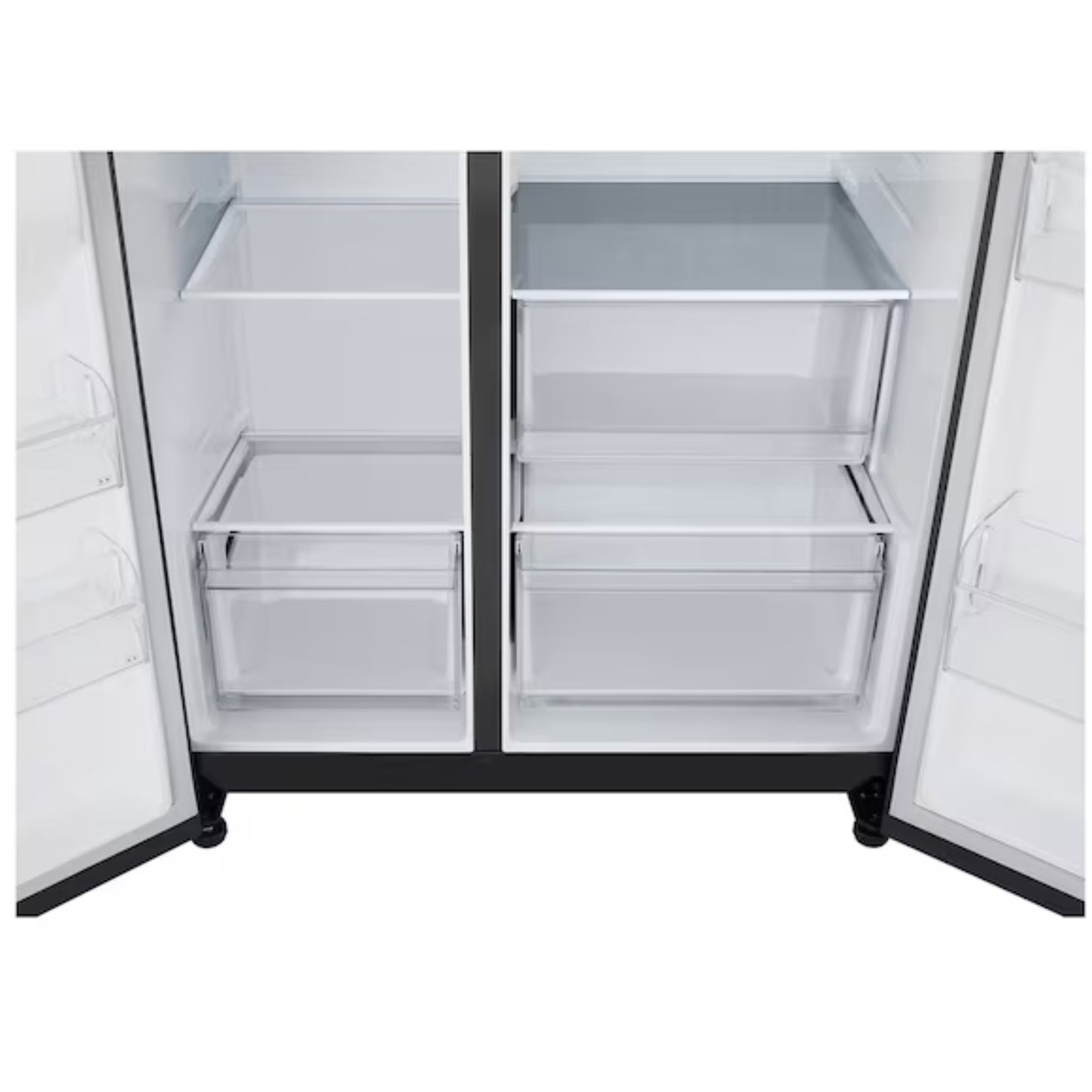 LG 658L Side by Side Fridge/Freezer - GC-B257KQJW - Black