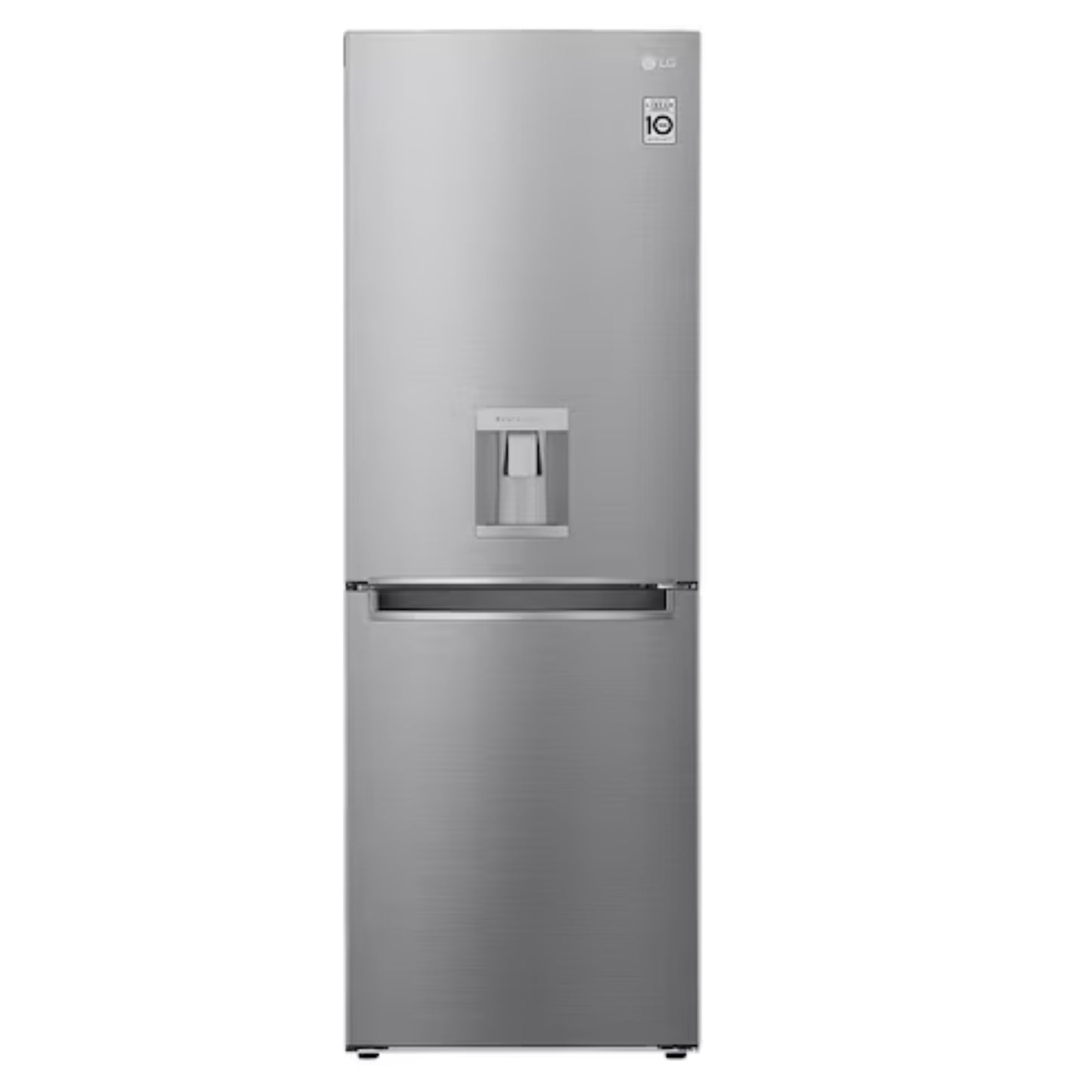 LG 301lt Combi Fridge/Freezer With Water Dispenser - Silver - GC-F369NLJM