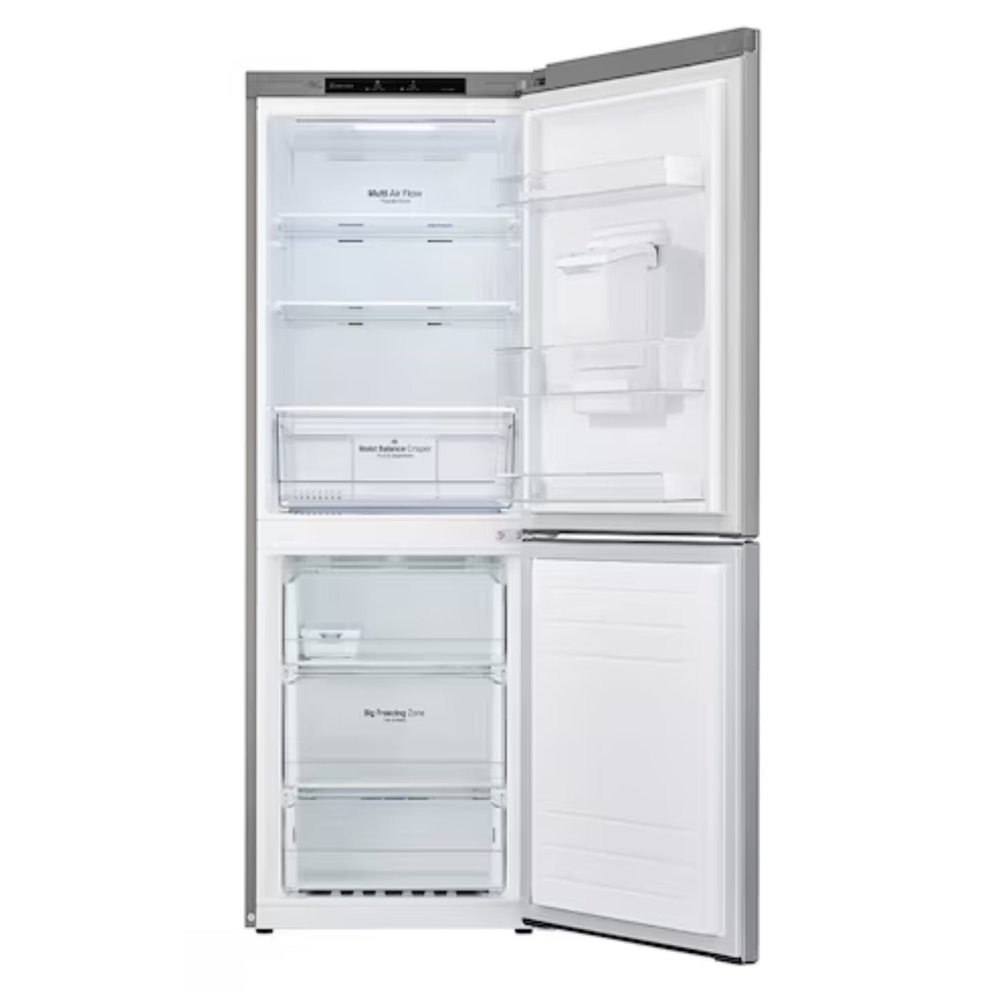 LG 301lt Combi Fridge/Freezer With Water Dispenser - Silver - GC-F369NLJM