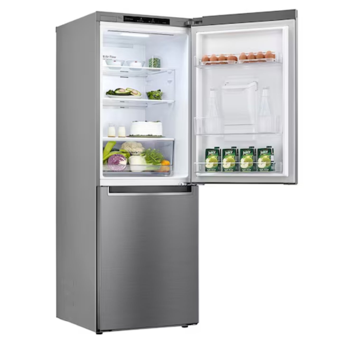 LG 301lt Combi Fridge/Freezer With Water Dispenser - Silver - GC-F369NLJM