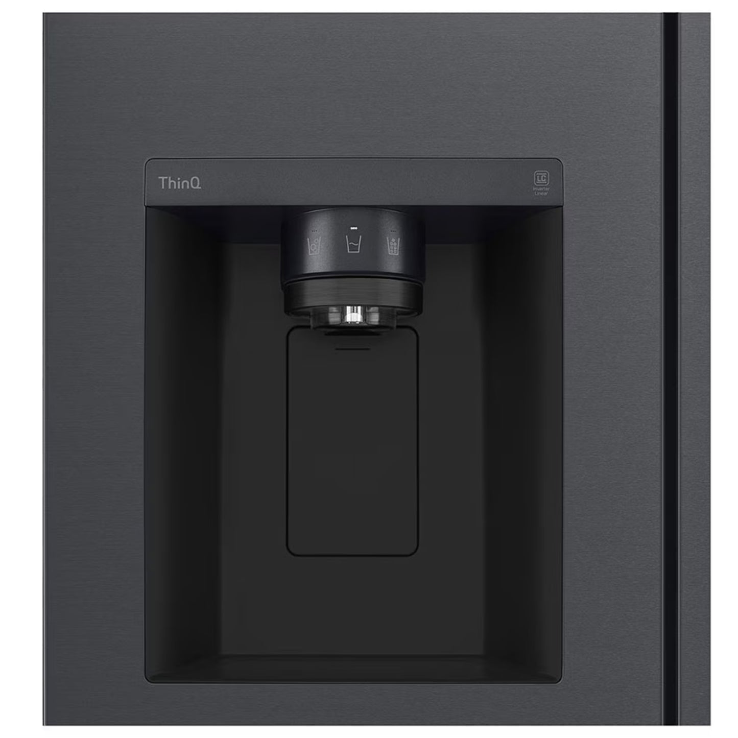LG 617L Net Side by Side Fridge/Freezer With Water Dispenser Non Plumbed - Black - GC-J257SQ2W