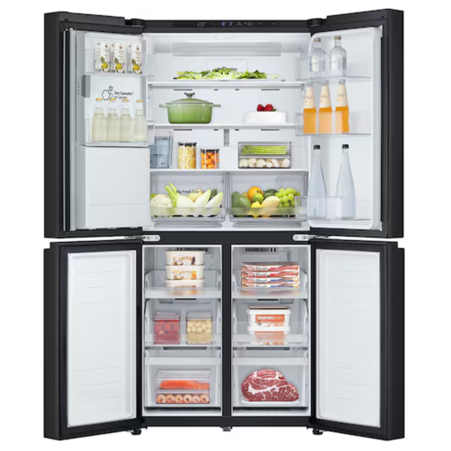 LG Side by Side with Water & Ice Dispenser - GCL22FFQPB - BLACK