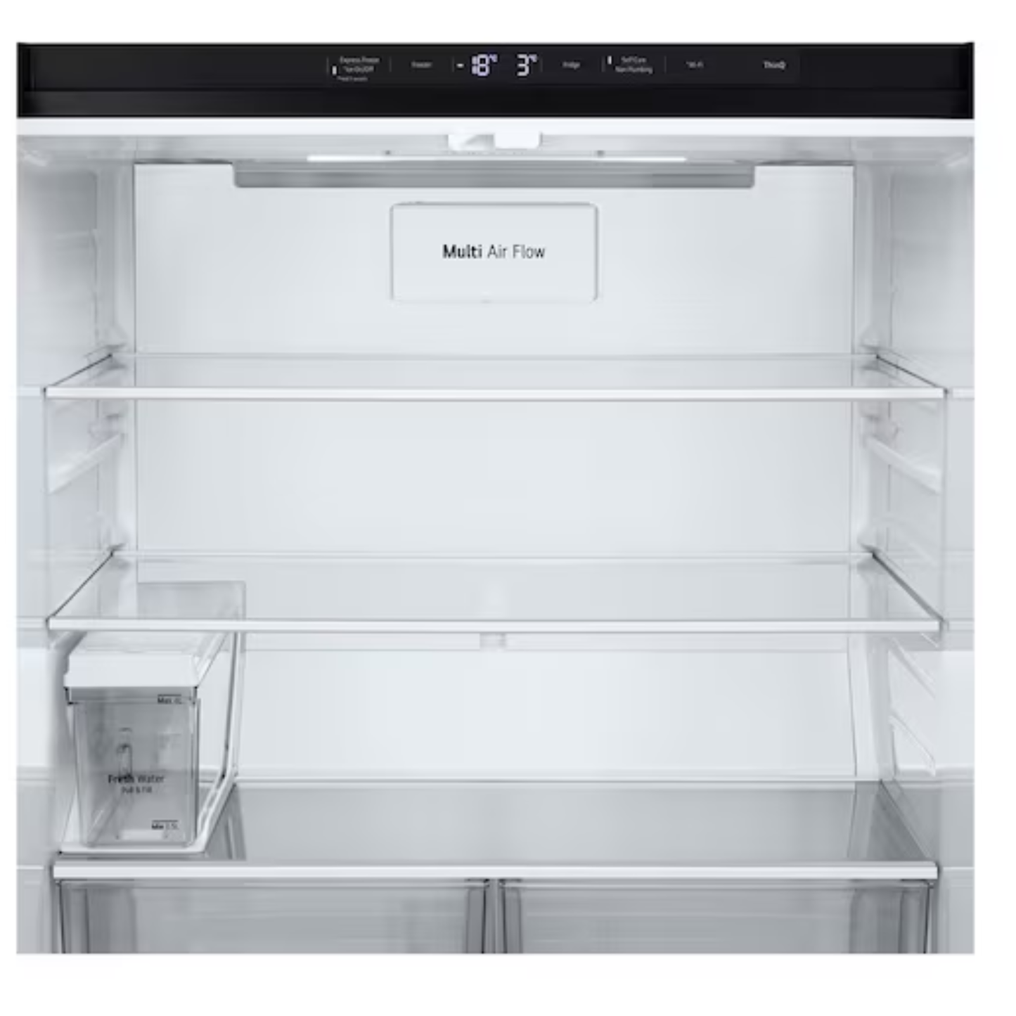 LG Side by Side with Water & Ice Dispenser - GCL22FFQPB - BLACK