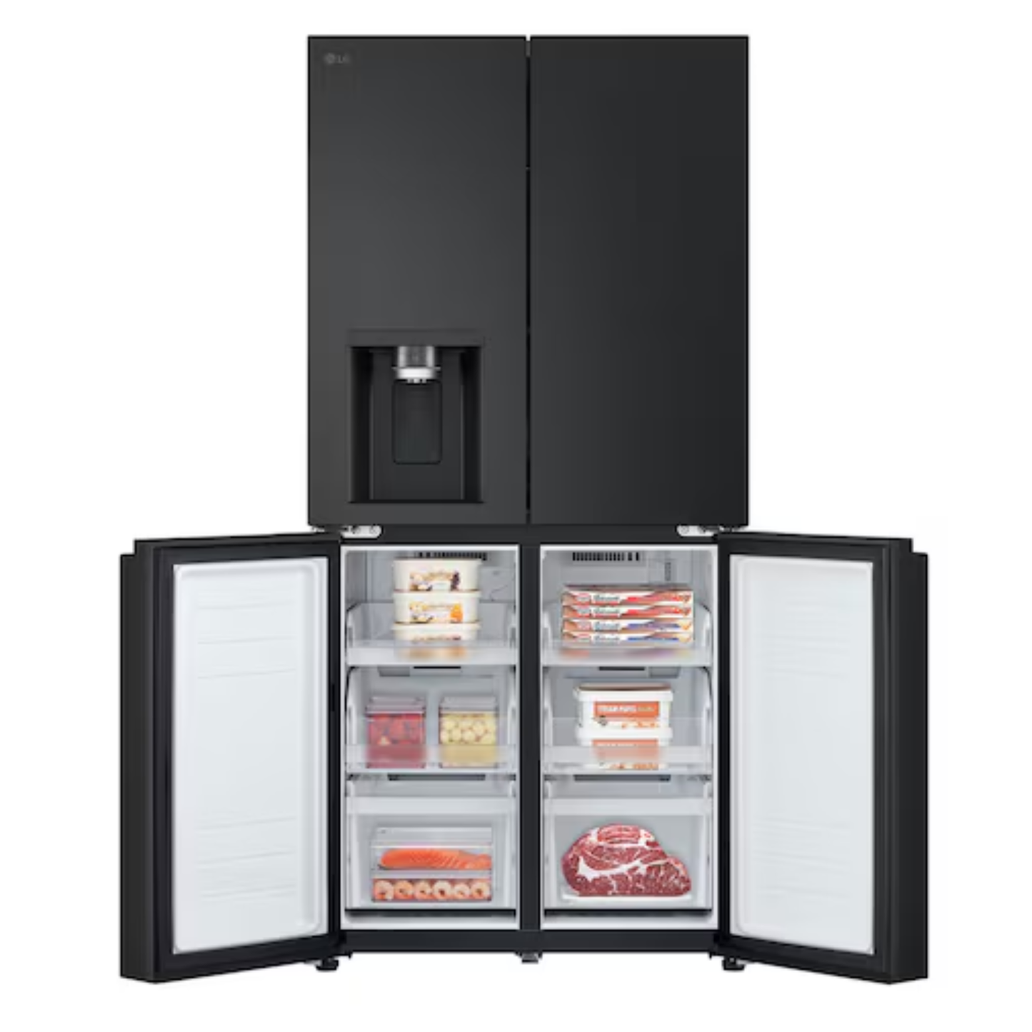 LG Side by Side with Water & Ice Dispenser - GCL22FFQPB - BLACK
