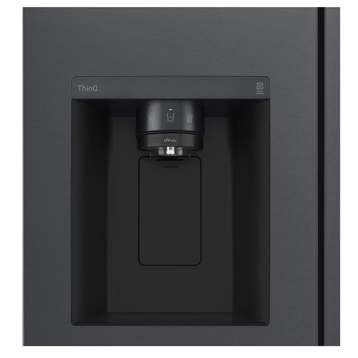 LG 611L Side by Side Fridge/Freezer - GC-L257SQSL - Matte Black