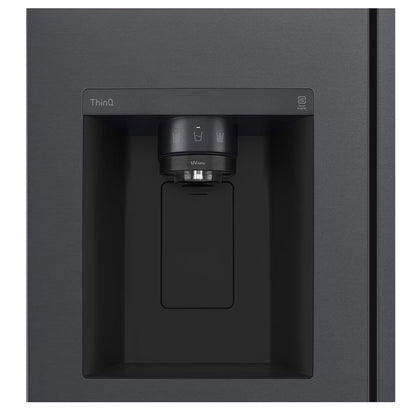 LG 611L Side by Side Fridge/Freezer - GC-L257SQSL - Matte Black