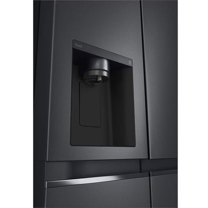 LG 611L Side by Side Fridge/Freezer - GC-L257SQSL - Matte Black