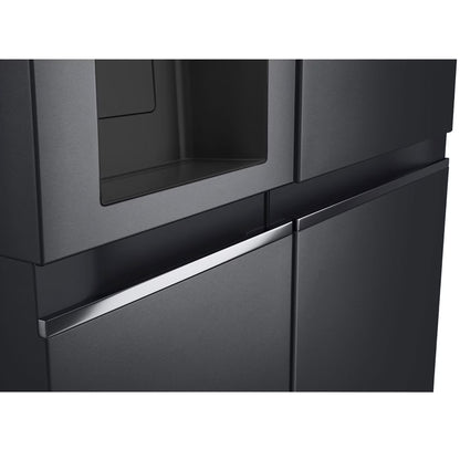 LG 611L Side by Side Fridge/Freezer - GC-L257SQSL - Matte Black
