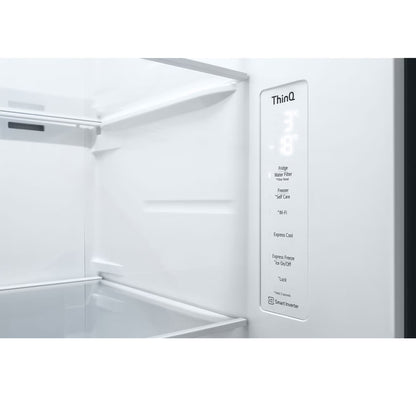 LG 611L Side by Side Fridge/Freezer - GC-L257SQSL - Matte Black