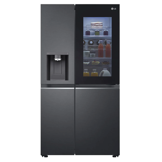 LG 617L Net Side by Side Fridge/Freezer - GC-X257CQFS - Matte Black