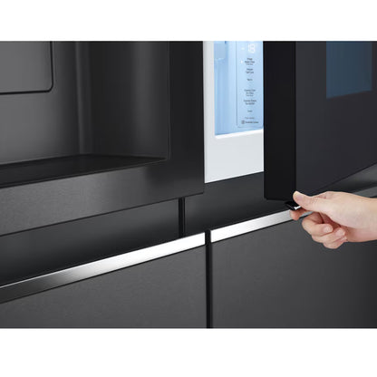 LG 617L Net Side by Side Fridge/Freezer - GC-X257CQFS - Matte Black