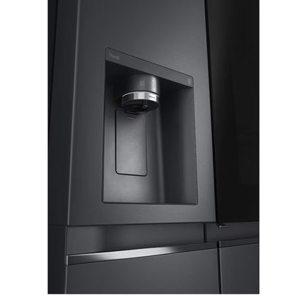 LG 617L Net Side by Side Fridge/Freezer - GC-X257CQFS - Matte Black