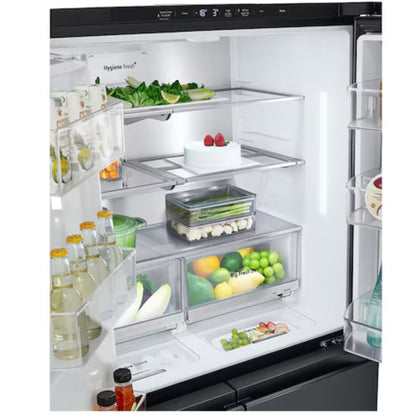 LG 679L Net Side by Side Fridge/Freezer - Black - GC-J24FFCBB