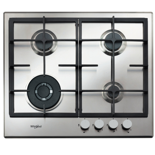 Whirlpool 60cm 4 Burner Gas Hob - Stainless Steel - GMA6422IX