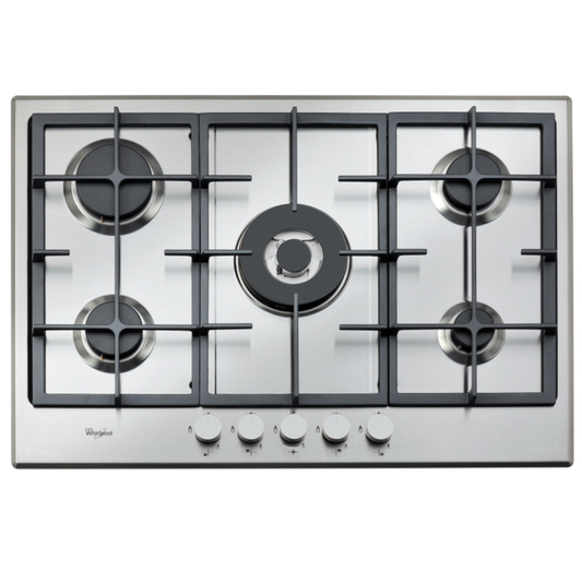 Whirlpool 77cm 5 Burner Gas Hob - Stainless Steel - GMA7522IX