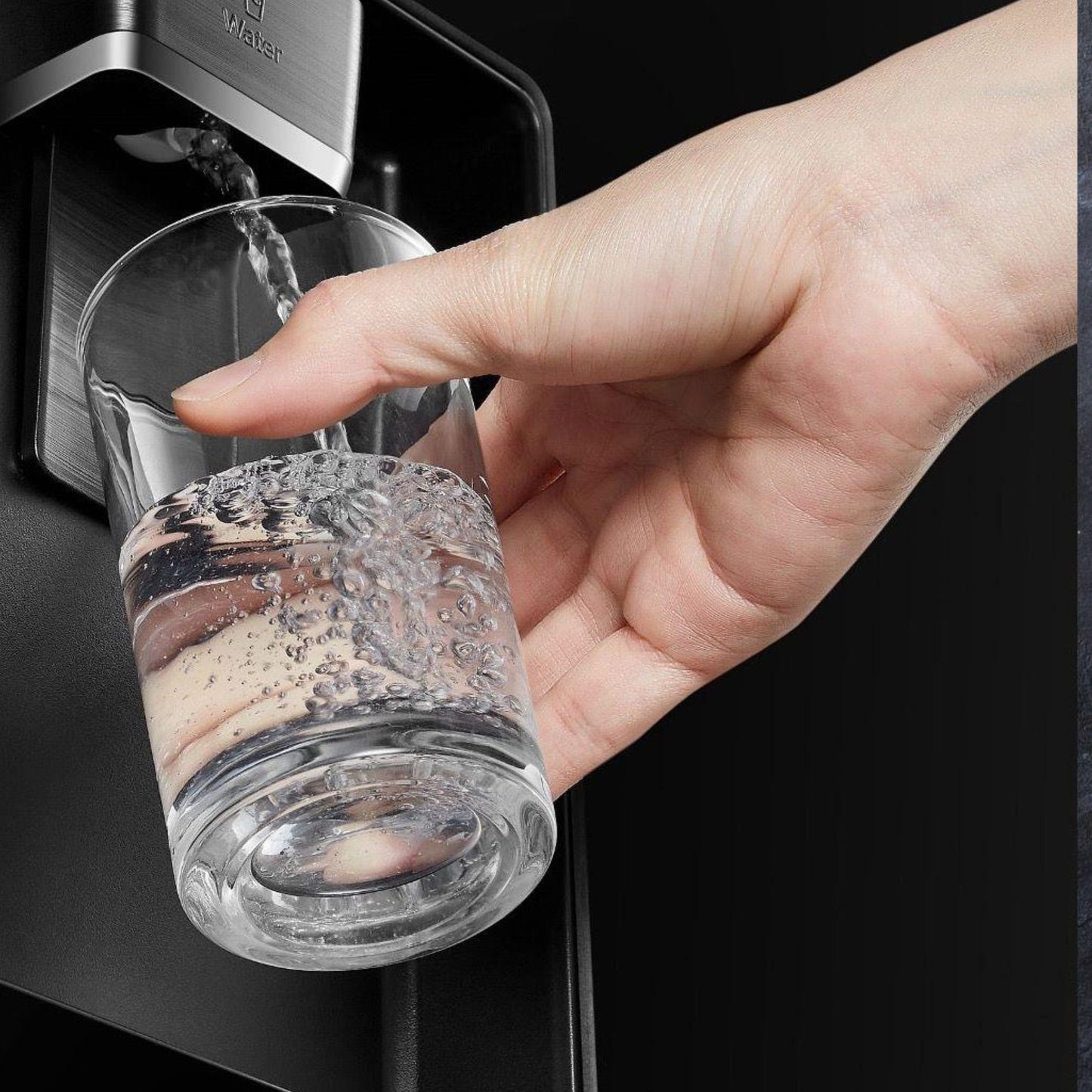 Hisense 347L Combi Fridge/ Freezer With Water Dispenser - Black Glass - H450BMIB-WD