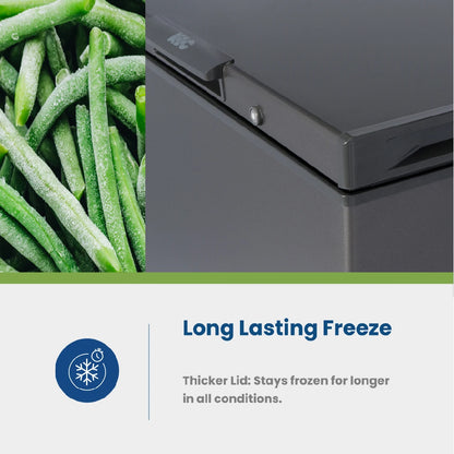 KIC 207L Chest Freezer - Grey - KCG215GR