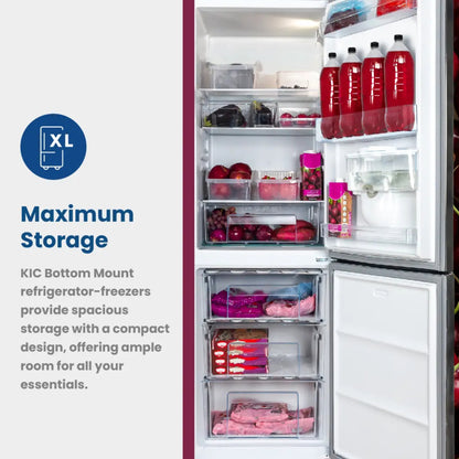 KIC 276L Combi Fridge/Freezer With Water Dispenser - Grey - KBF631GR WD