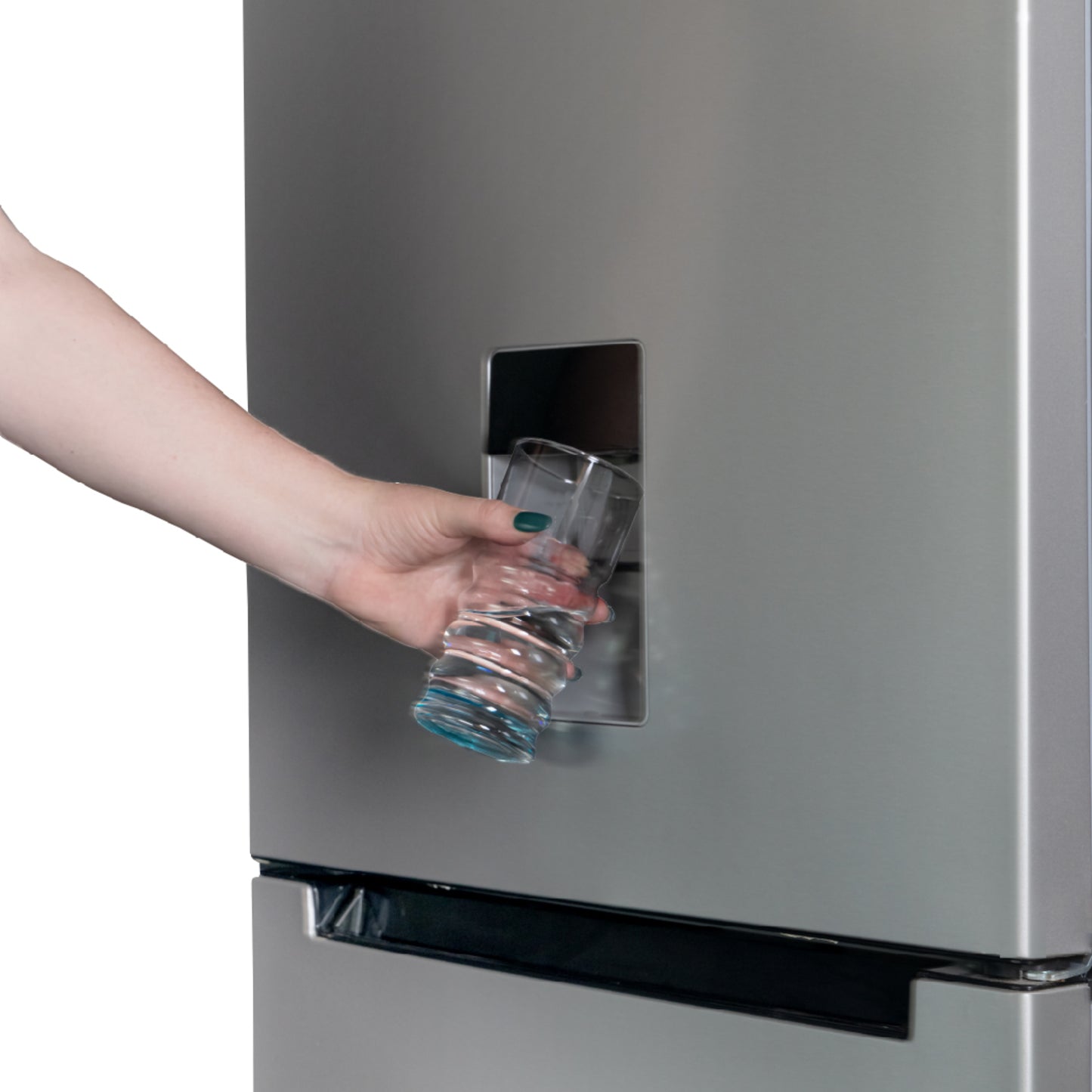 KIC 314L Combi Fridge/Freezer With Water Dispenser - Metallic - KBF635ME WD