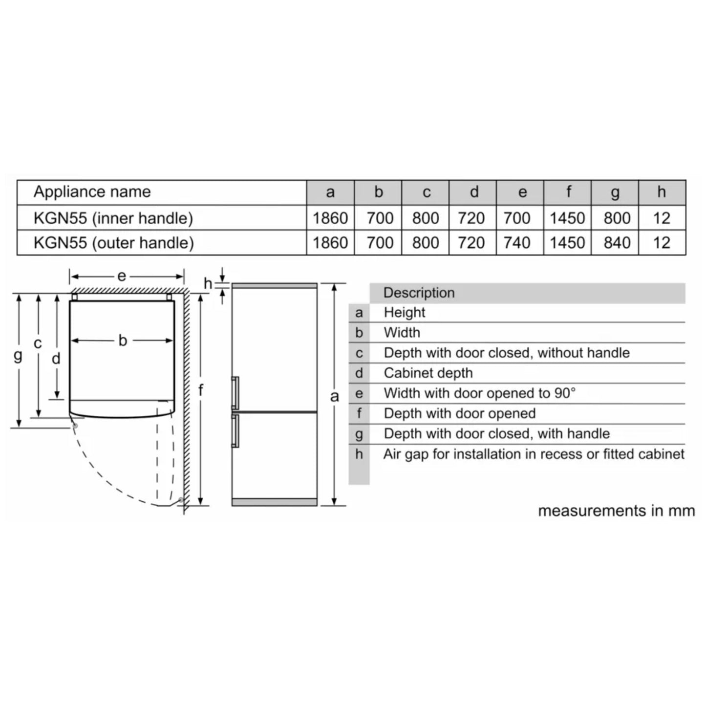 Bosch Serie 4 480L Combi Fridge/Freezer - Stainless Steel - KGN55VI20Z