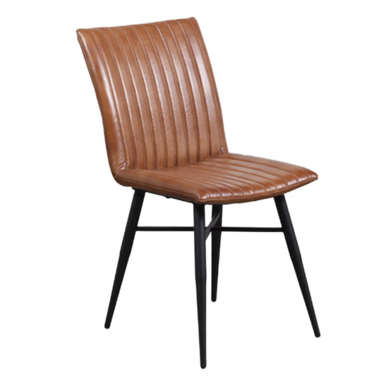Nomad Stitched Dining Chair - Leather - KV116