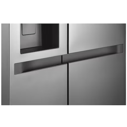 LG 625L Net Side by Side Fridge/Freezer With Water and Ice Dispenser Non Plumbed - Platinum Silver - GC-L257KLKW