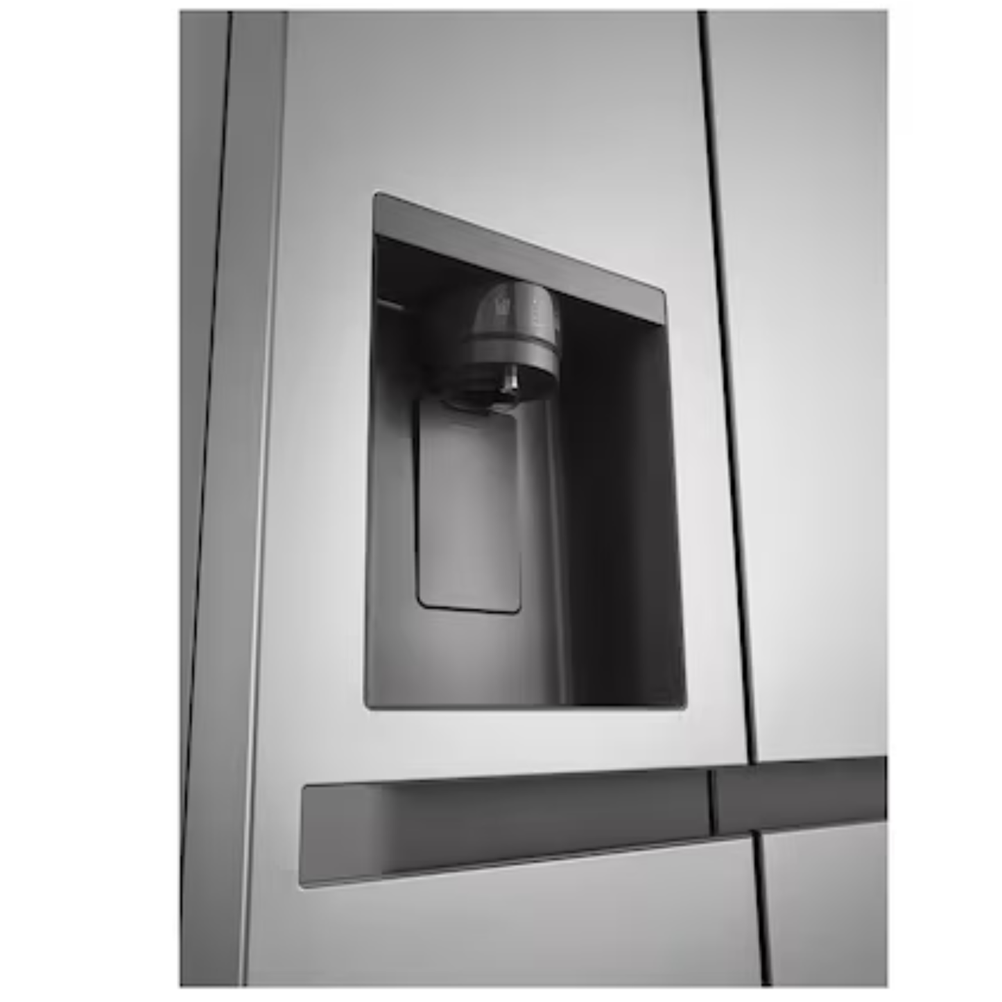 LG 625L Net Side by Side Fridge/Freezer With Water and Ice Dispenser Non Plumbed - Platinum Silver - GC-L257KLKW