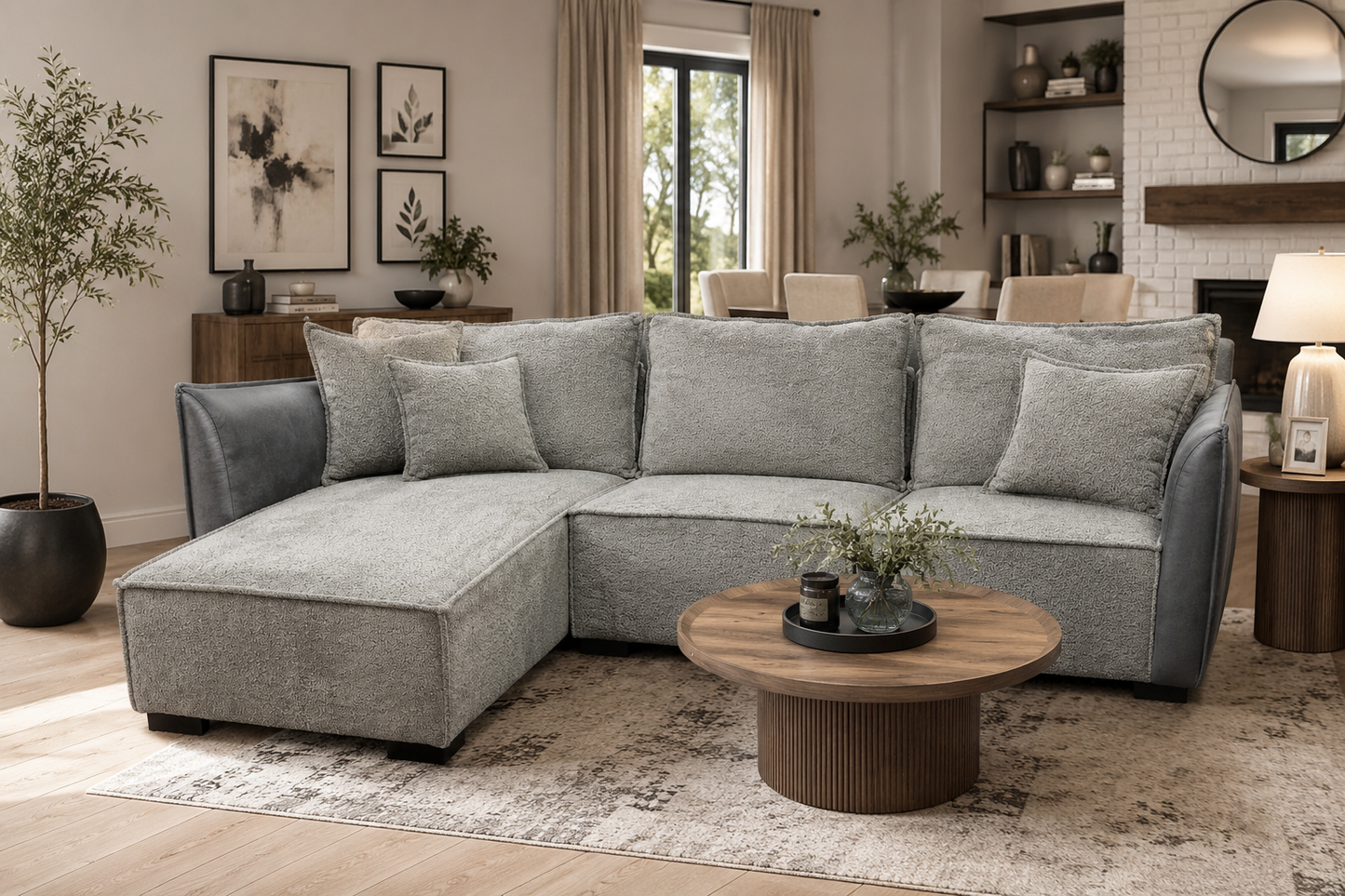 Letitia 3 Piece Corner Lounge Suite - Fabric