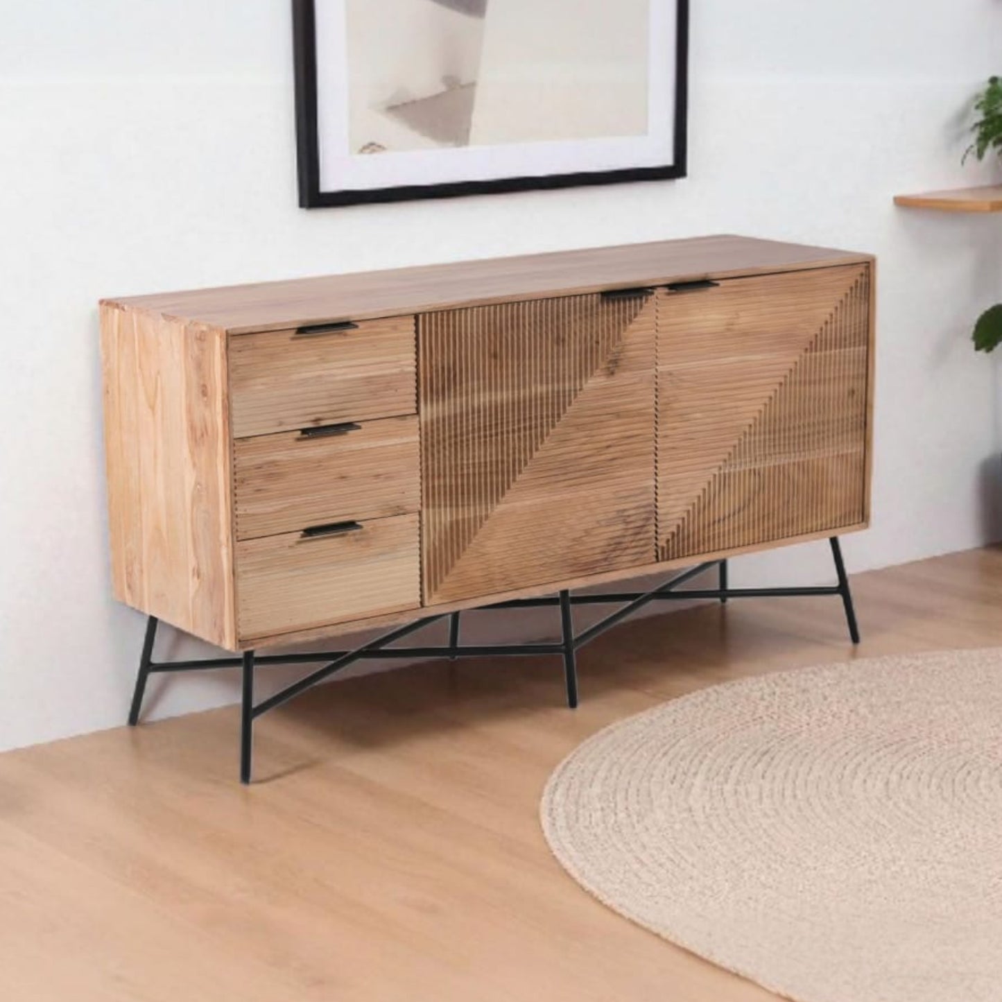 NE118 3 Drawer Sideboard – Ismails Furnishers