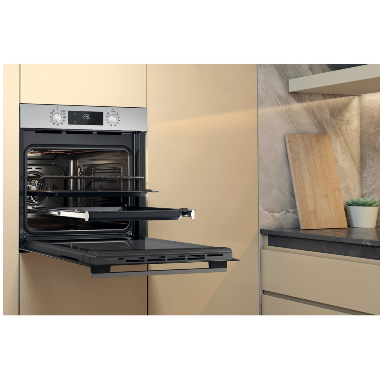 Whirlpool 60cm Built-In Electric Oven - Stainless Steel - OMK58HU1X